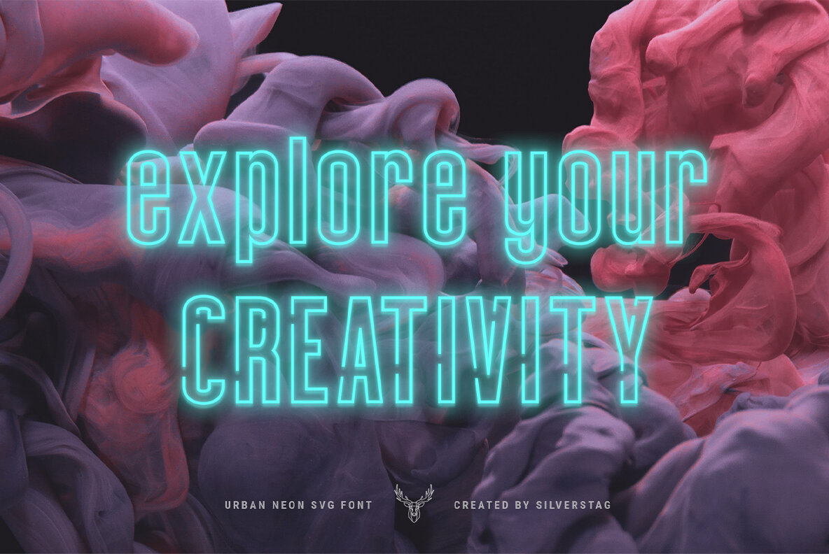 SEVEN NEON SVG Font SEVEN NEON SVG Font