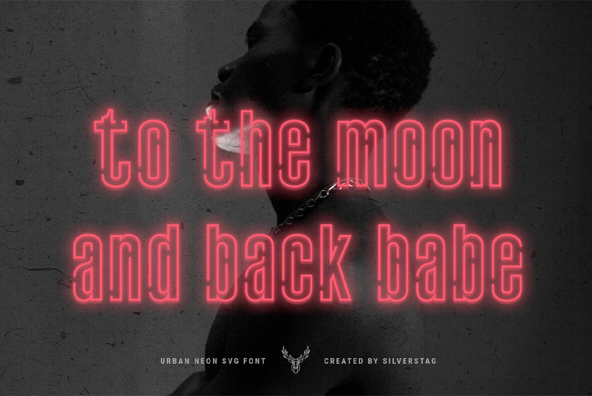 SEVEN NEON SVG Font SEVEN NEON SVG Font