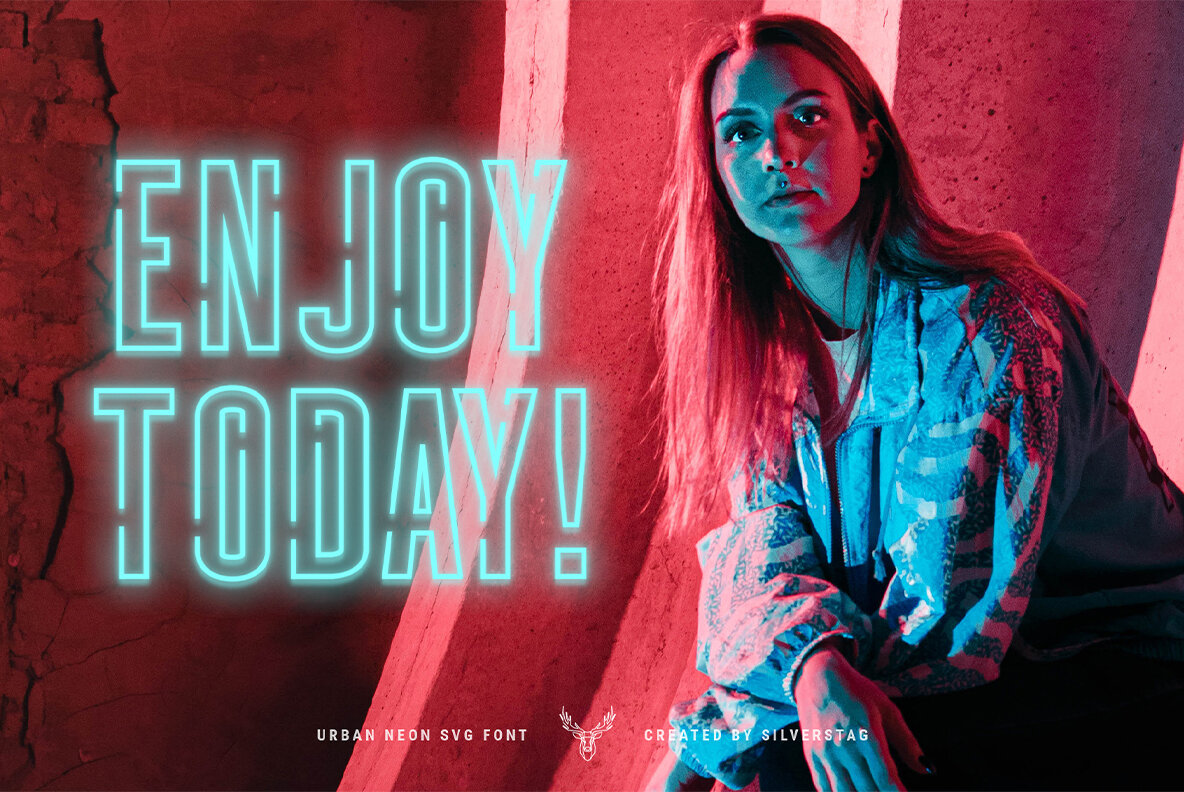 SEVEN NEON SVG Font SEVEN NEON SVG Font