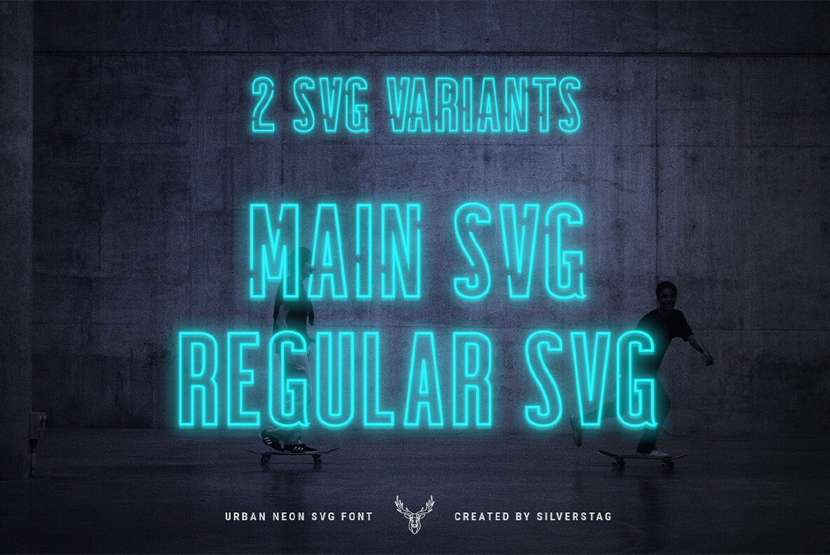 SEVEN NEON SVG Font SEVEN NEON SVG Font