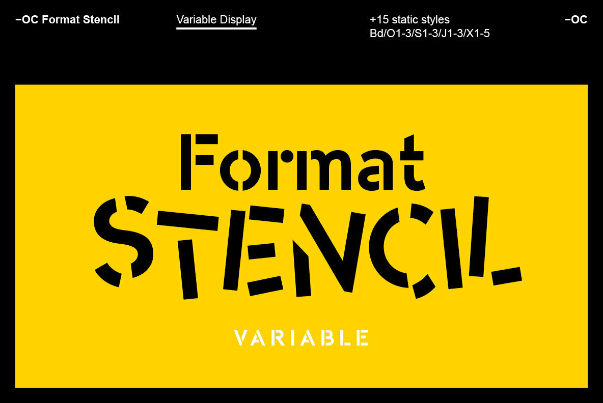 -OC Format Stencil Font