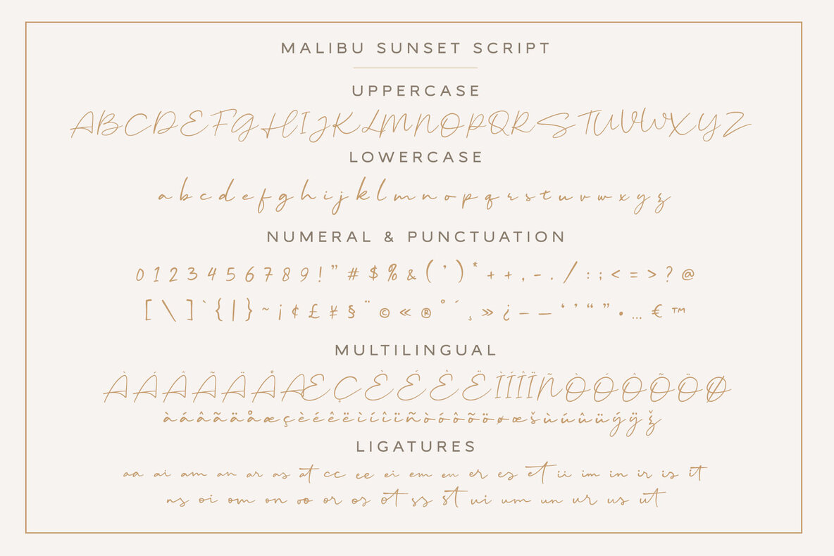 Malibu Sunset Font Duo Malibu Sunset Font Duo