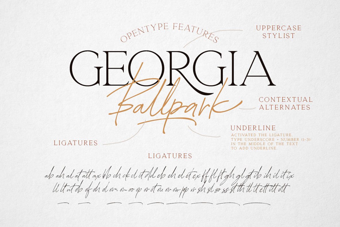 Georgia Ballpark Font Duo Georgia Ballpark Font Duo