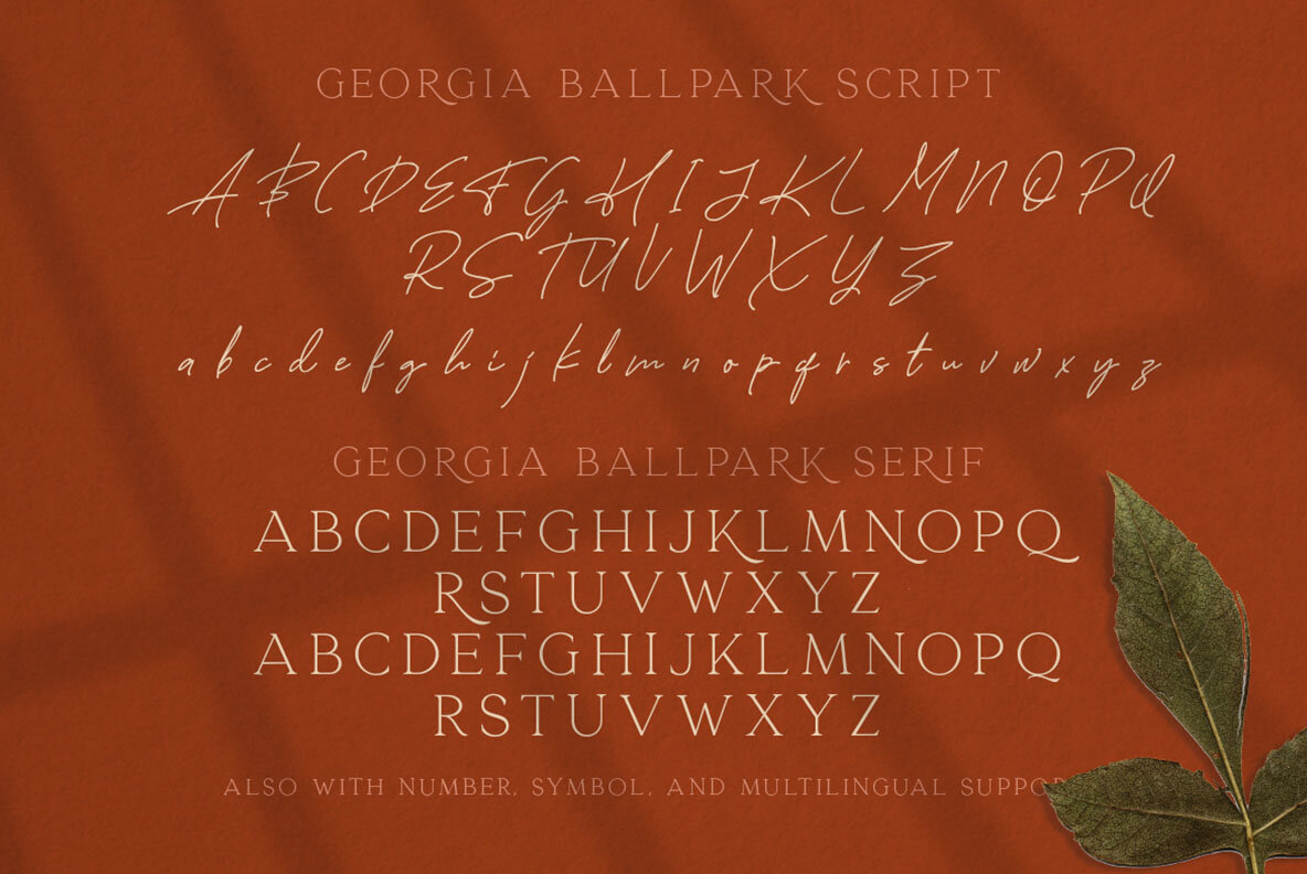 Georgia Ballpark Font Duo Georgia Ballpark Font Duo