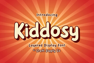 Kiddosy   Layered Display Font