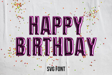 Happy Birthday SVG Font