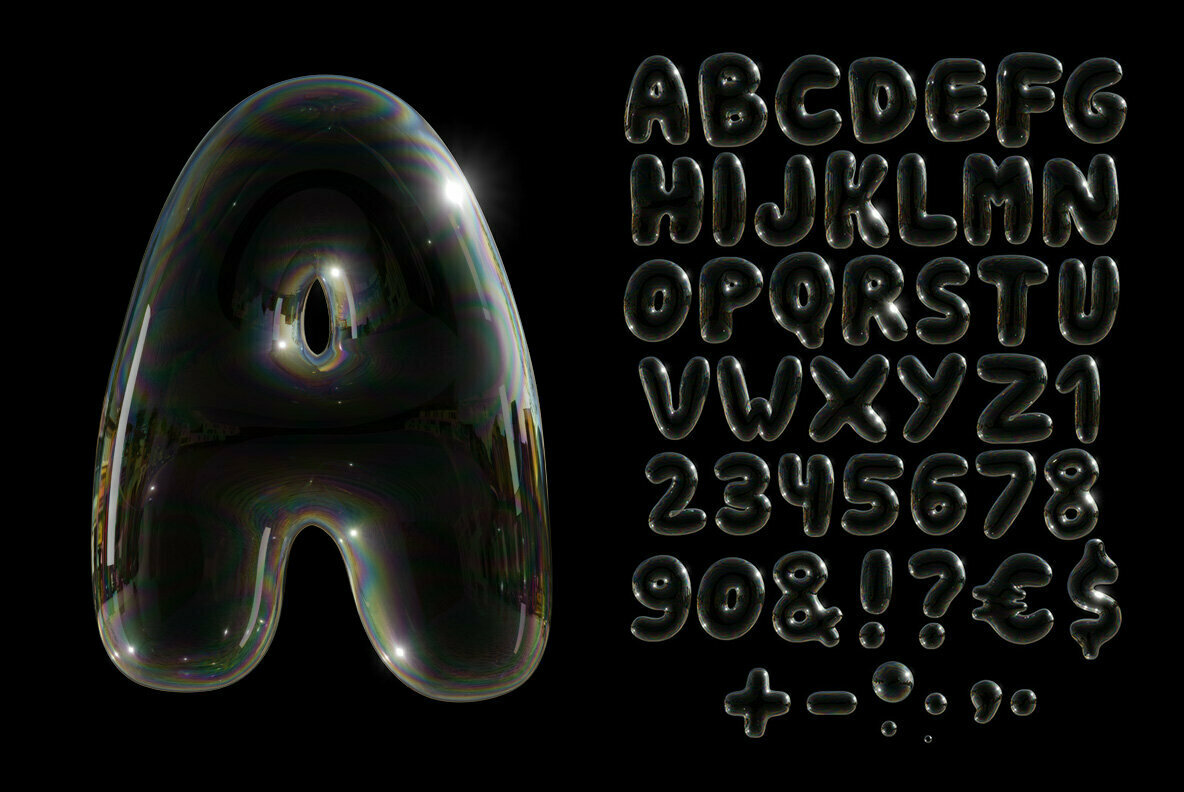 Soap Bubbles SVG Font Soap Bubbles SVG Font