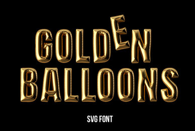 Golden Balloons SVG Font