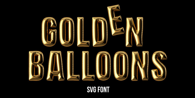Golden Balloons SVG Font