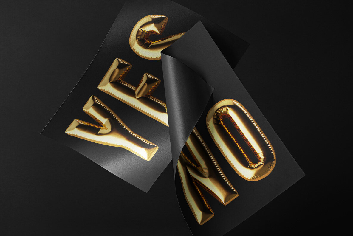 Golden Balloons SVG Font 7