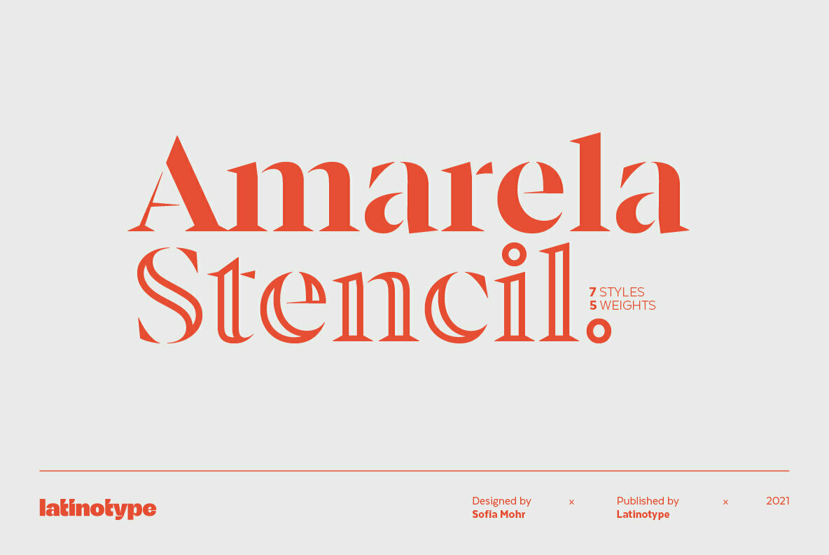 Amarela Stencil Font