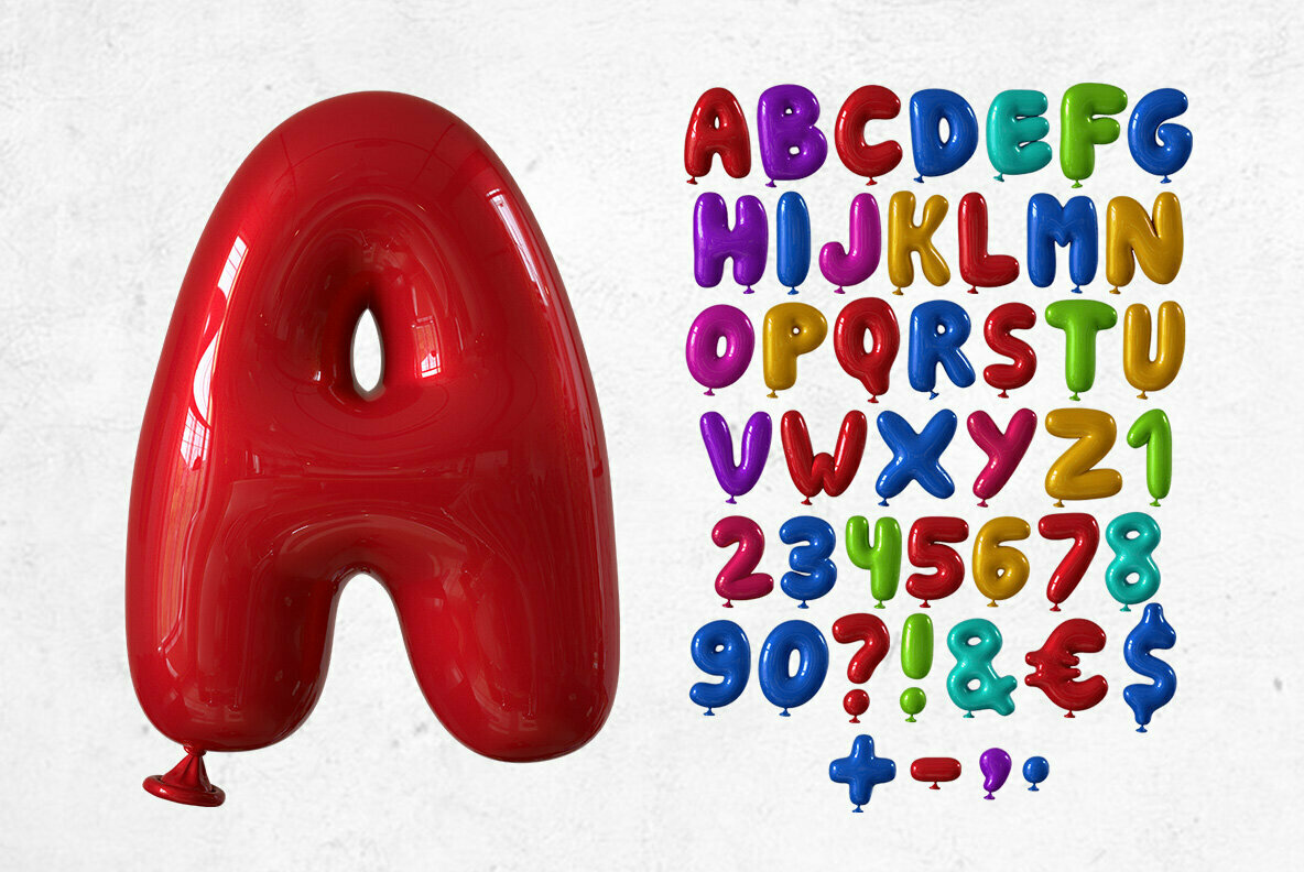 Happy Balloons SVG Font 2