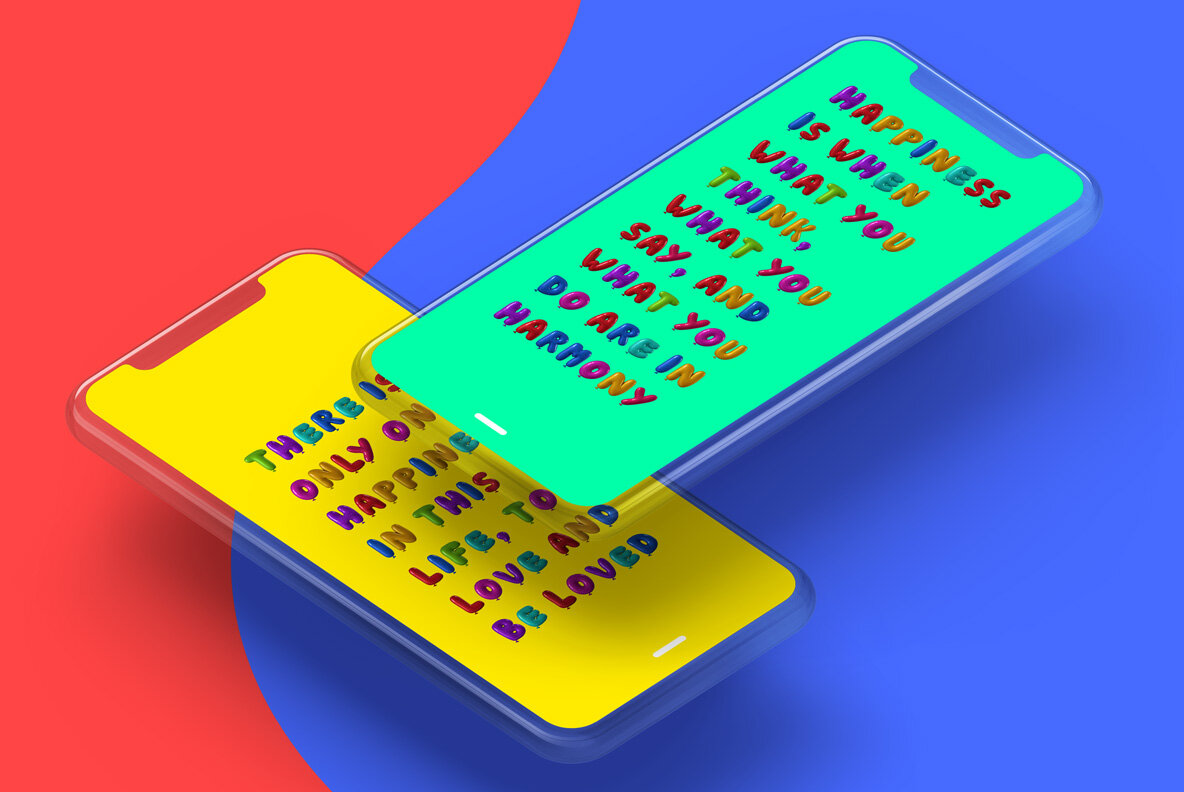 Happy Balloons SVG Font 9