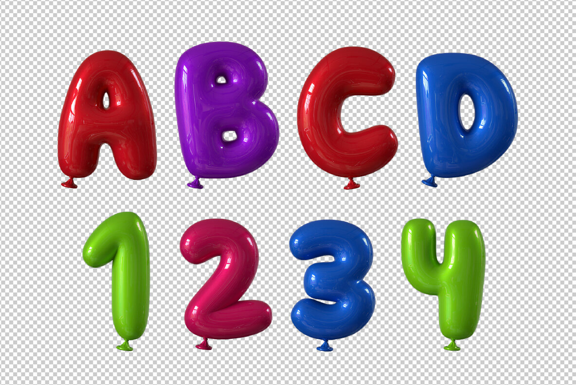 Happy Balloons SVG Font 10