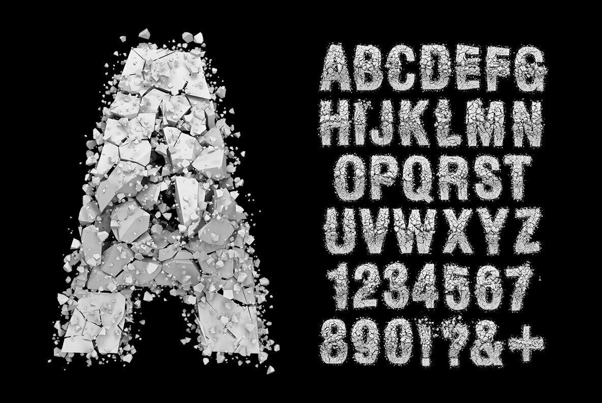 Particle Rock SVG Font Particle Rock SVG Font