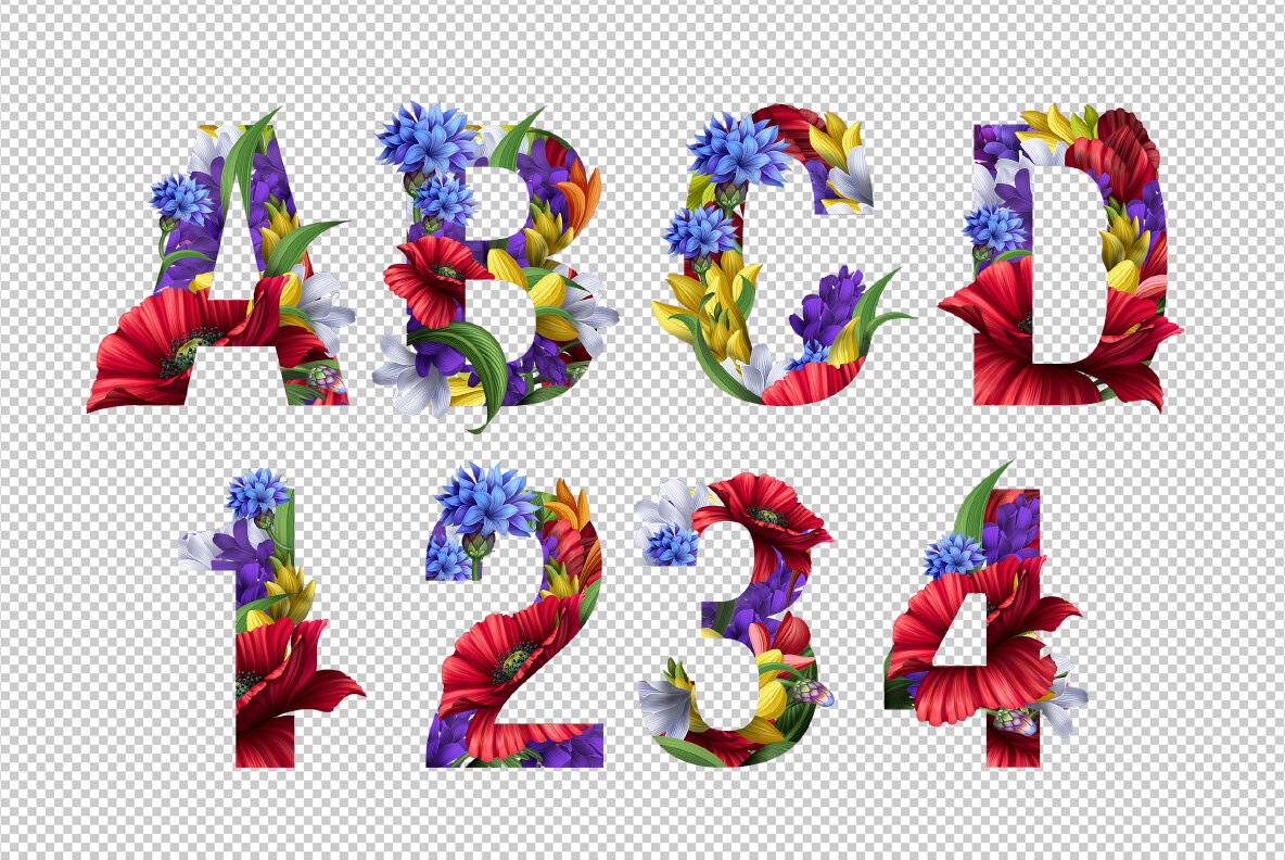 Flowers Wacomka SVG Font 10