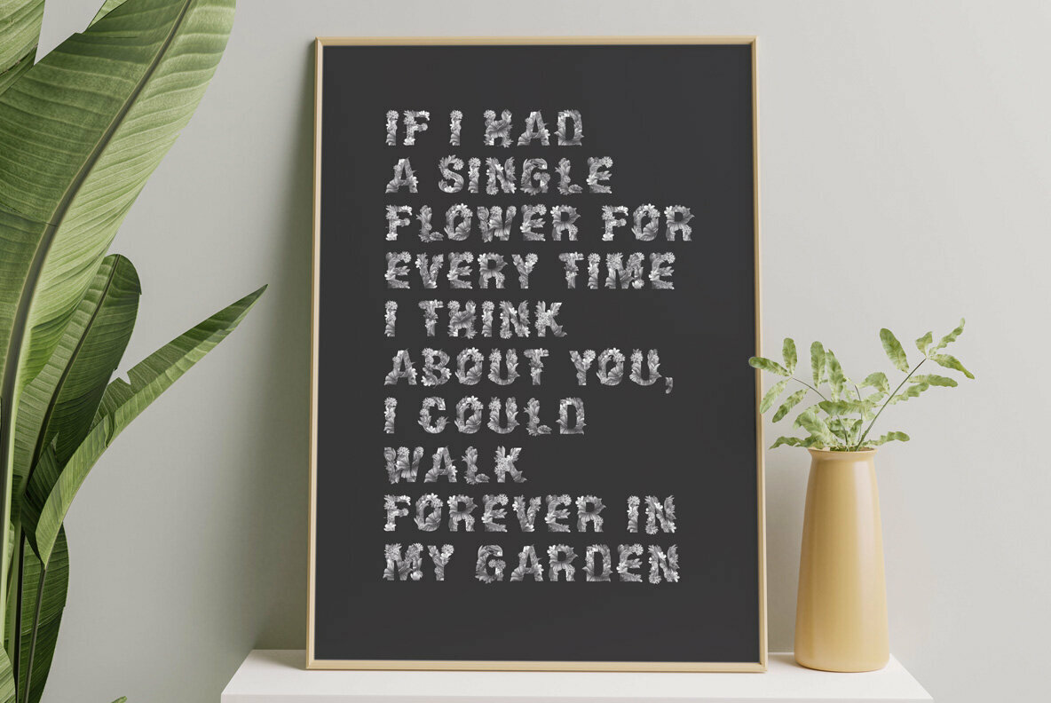 Flowers Wacomka SVG Font Flowers Wacomka SVG Font