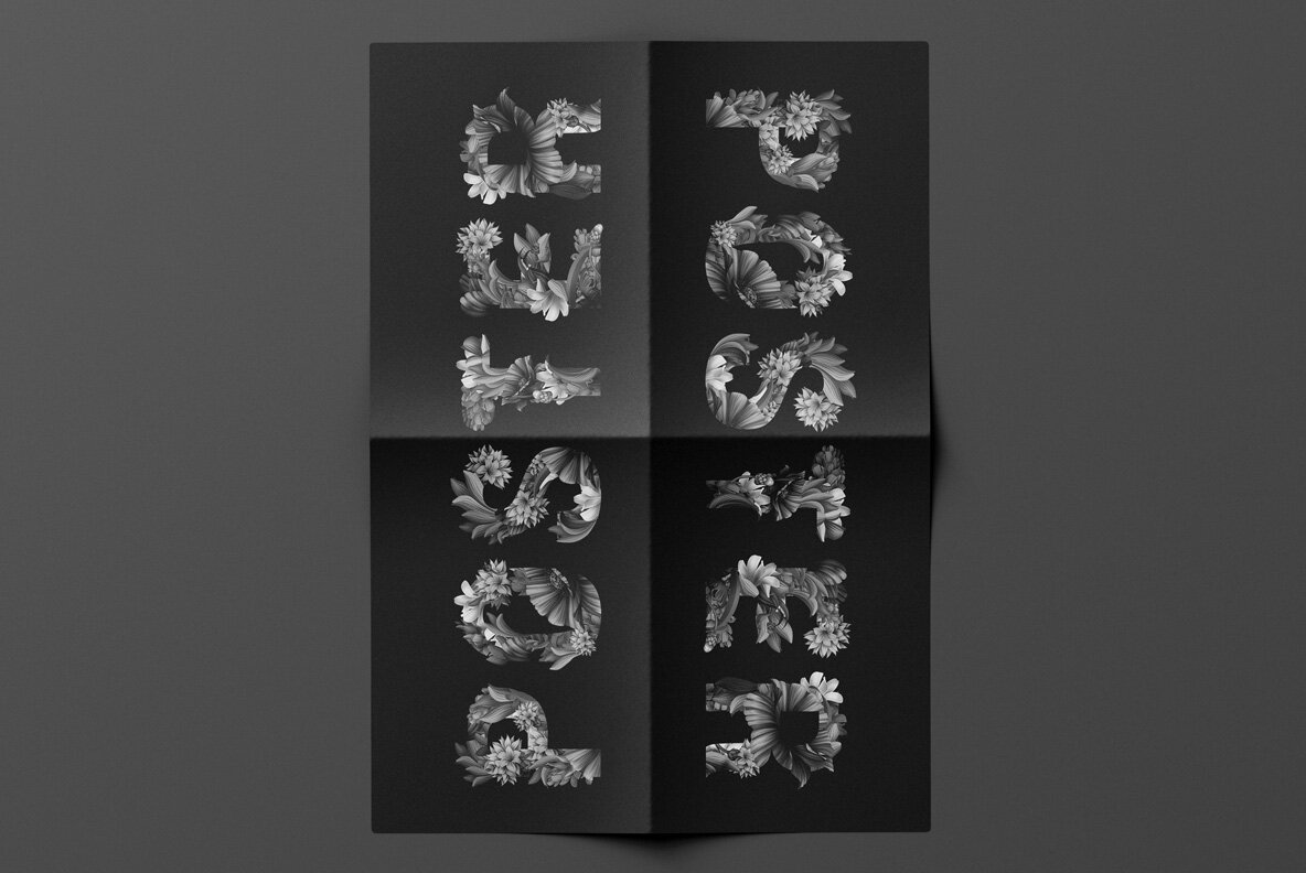 Flowers Wacomka SVG Font Flowers Wacomka SVG Font