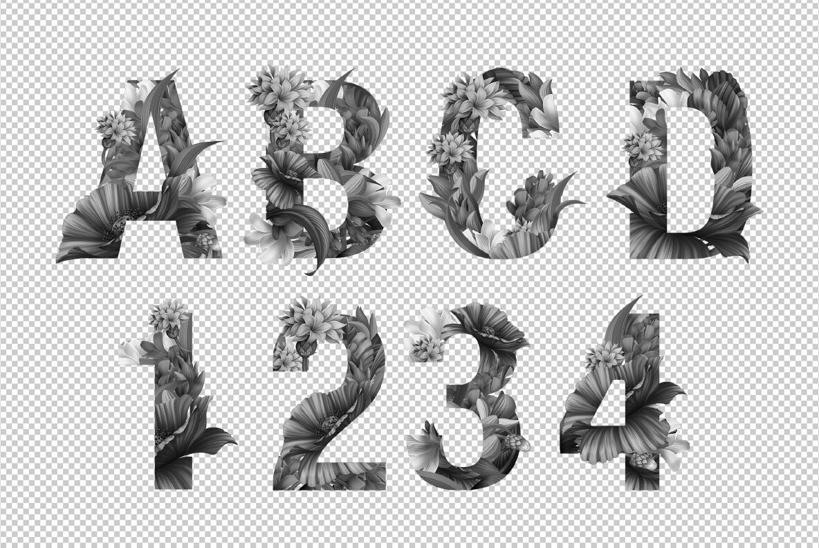 Flowers Wacomka SVG Font Flowers Wacomka SVG Font