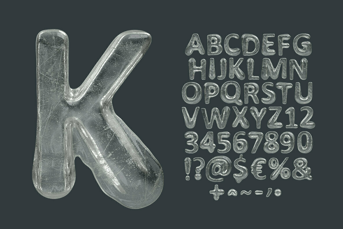Melted Ice SVG Font Melted Ice SVG Font
