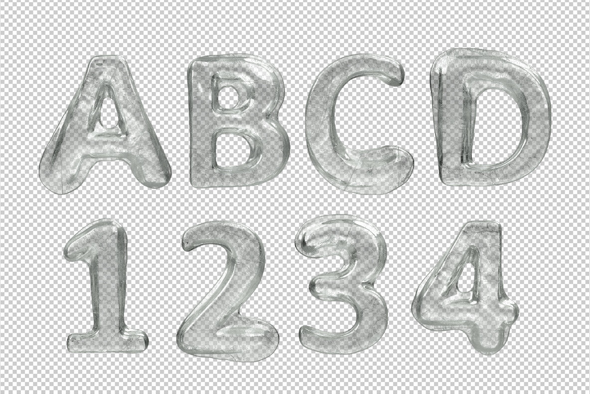 Melted Ice SVG Font Melted Ice SVG Font