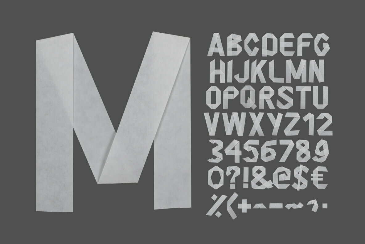 Origami Paper SVG Font 2