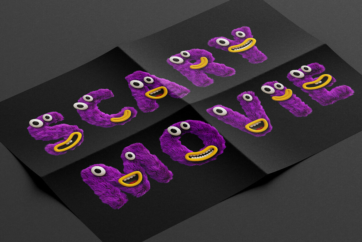 Happy Monster SVG Font 5