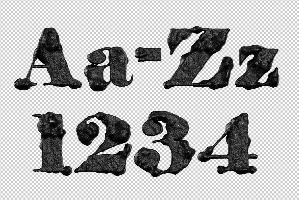 Black Stone SVG Font 11