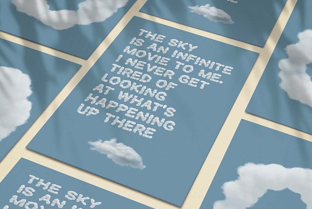 White Clouds SVG Font White Clouds SVG Font