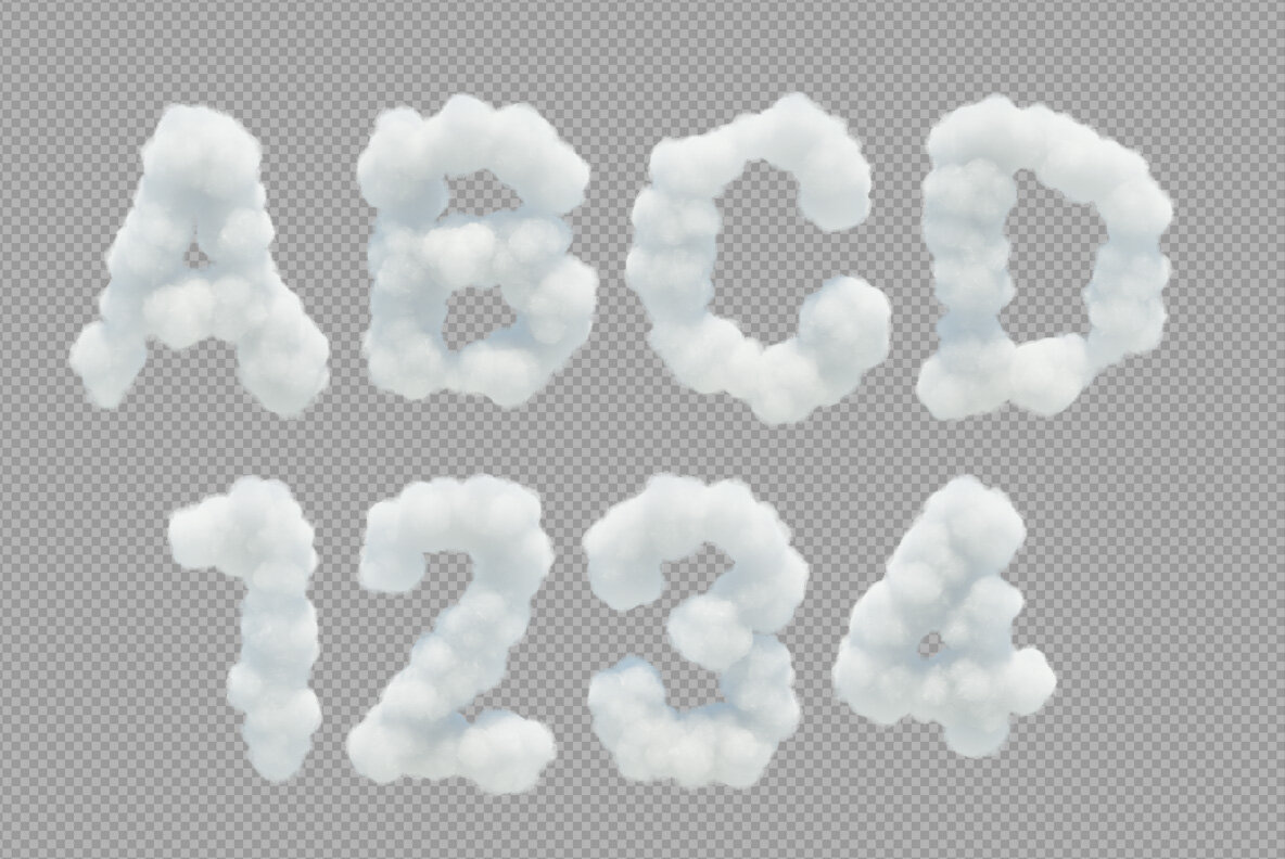 White Clouds SVG Font White Clouds SVG Font