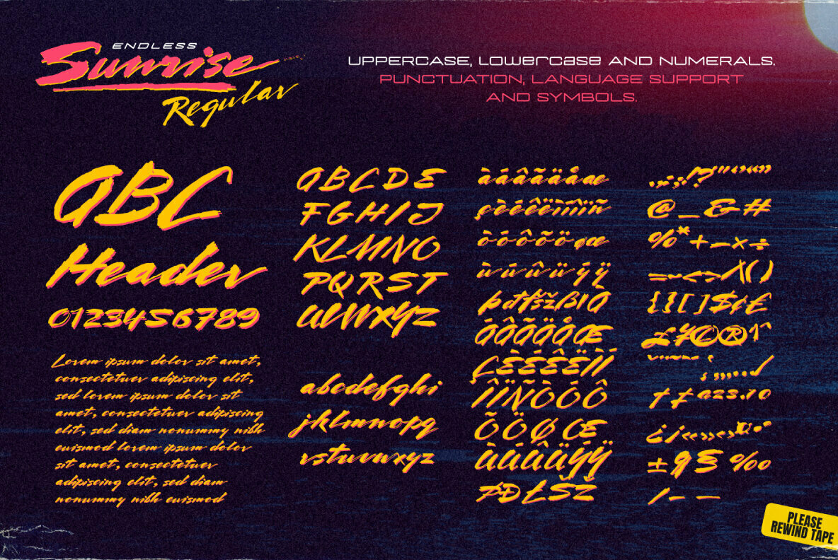 Endless Sunrise Font Duo Endless Sunrise Font Duo