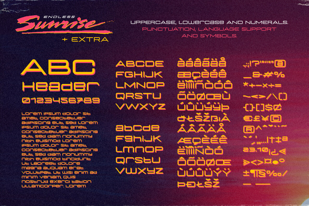 Endless Sunrise Font Duo Endless Sunrise Font Duo
