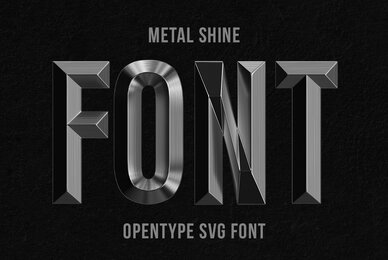 Metal Shine SVG Font