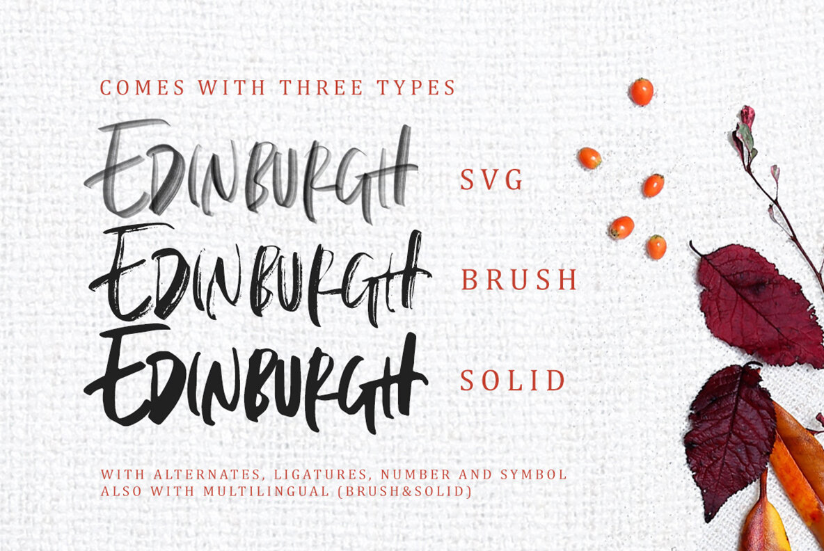 Edinburgh SVG Font Edinburgh SVG Font
