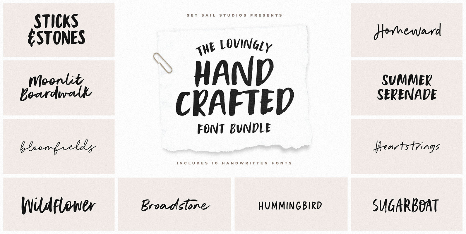 The Handcrafted Font Bundle The Handcrafted Font Bundle