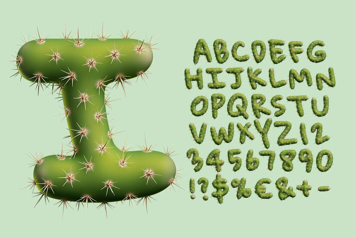 Texas Cactus SVG Font 2