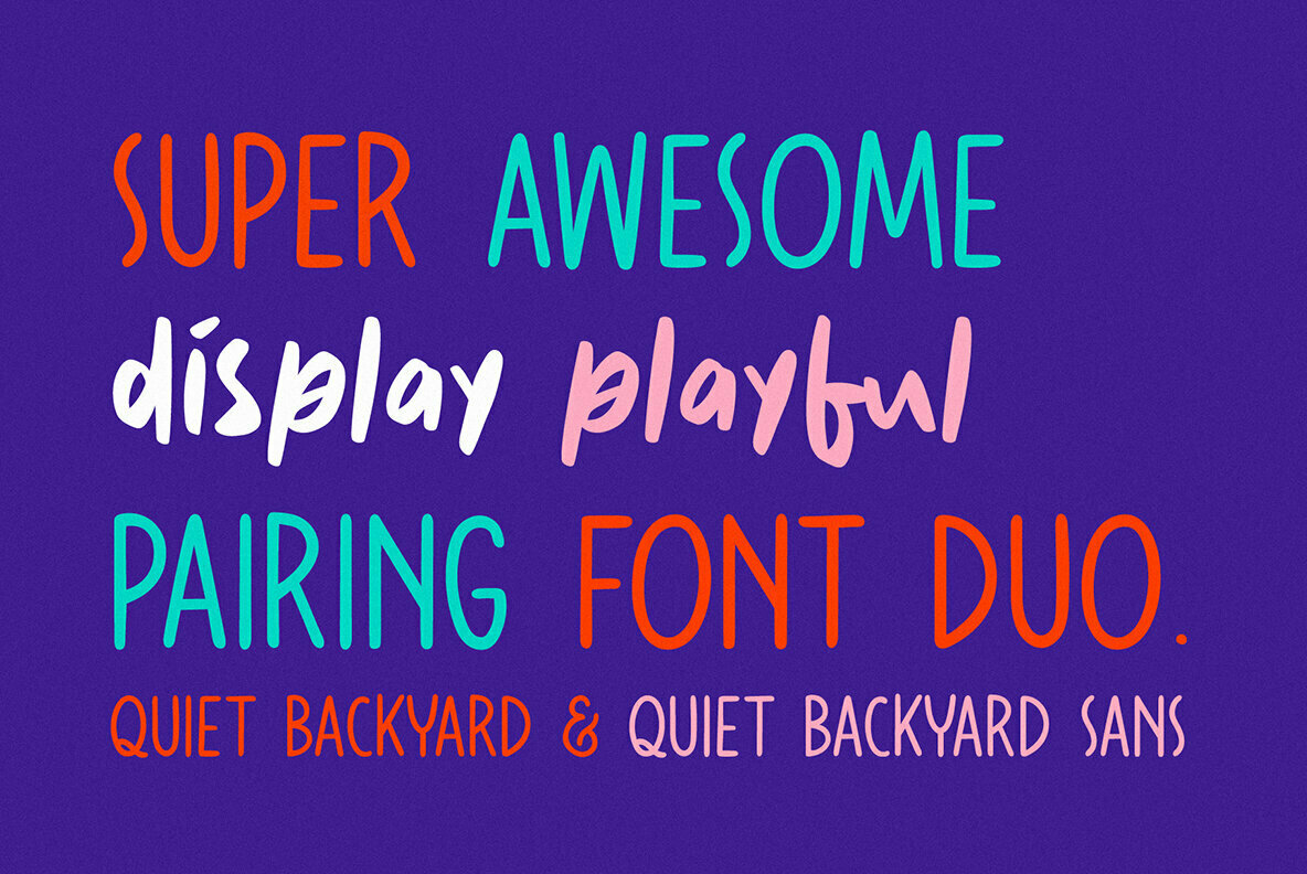 Quiet Backyard Font Duo 2