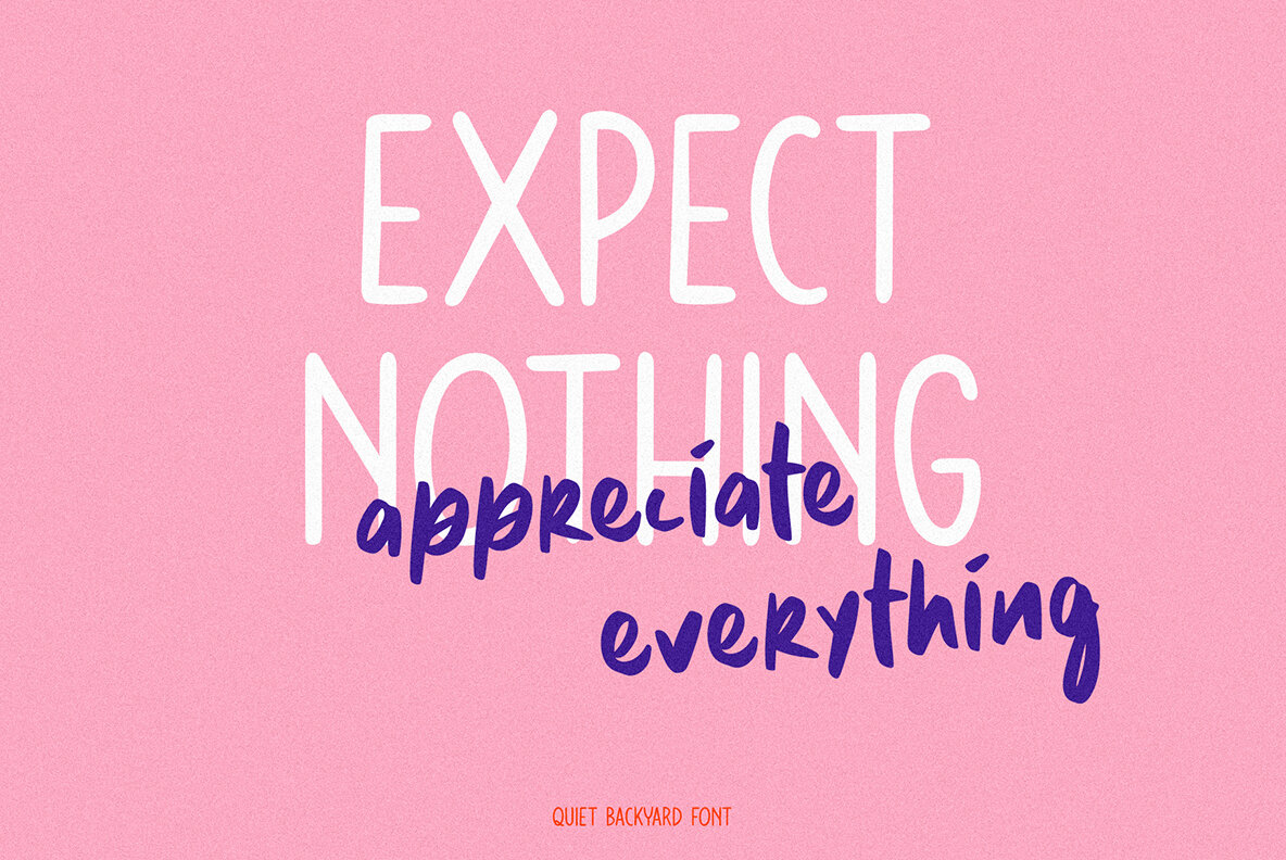 Quiet Backyard Font Duo 7