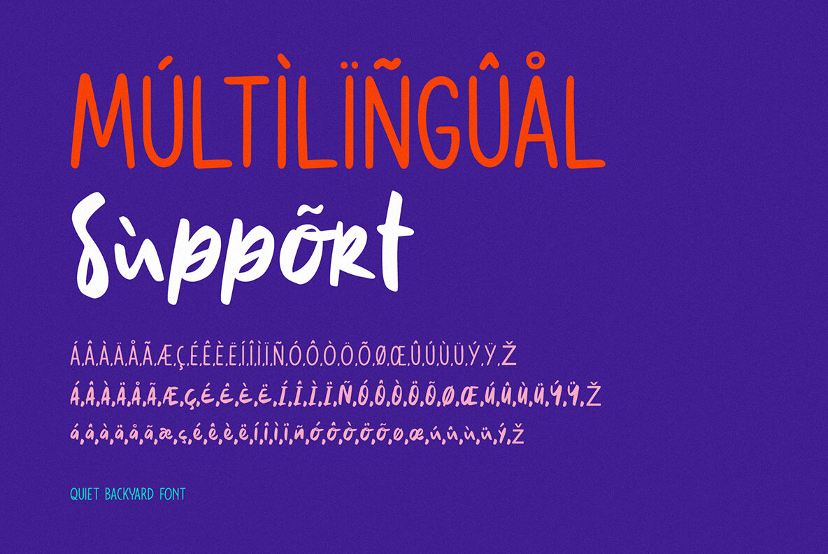 Quiet Backyard Font Duo 10
