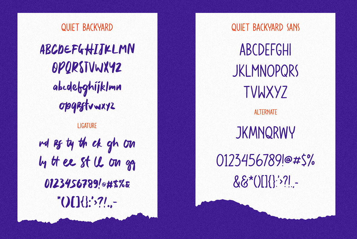 Quiet Backyard Font Duo 11
