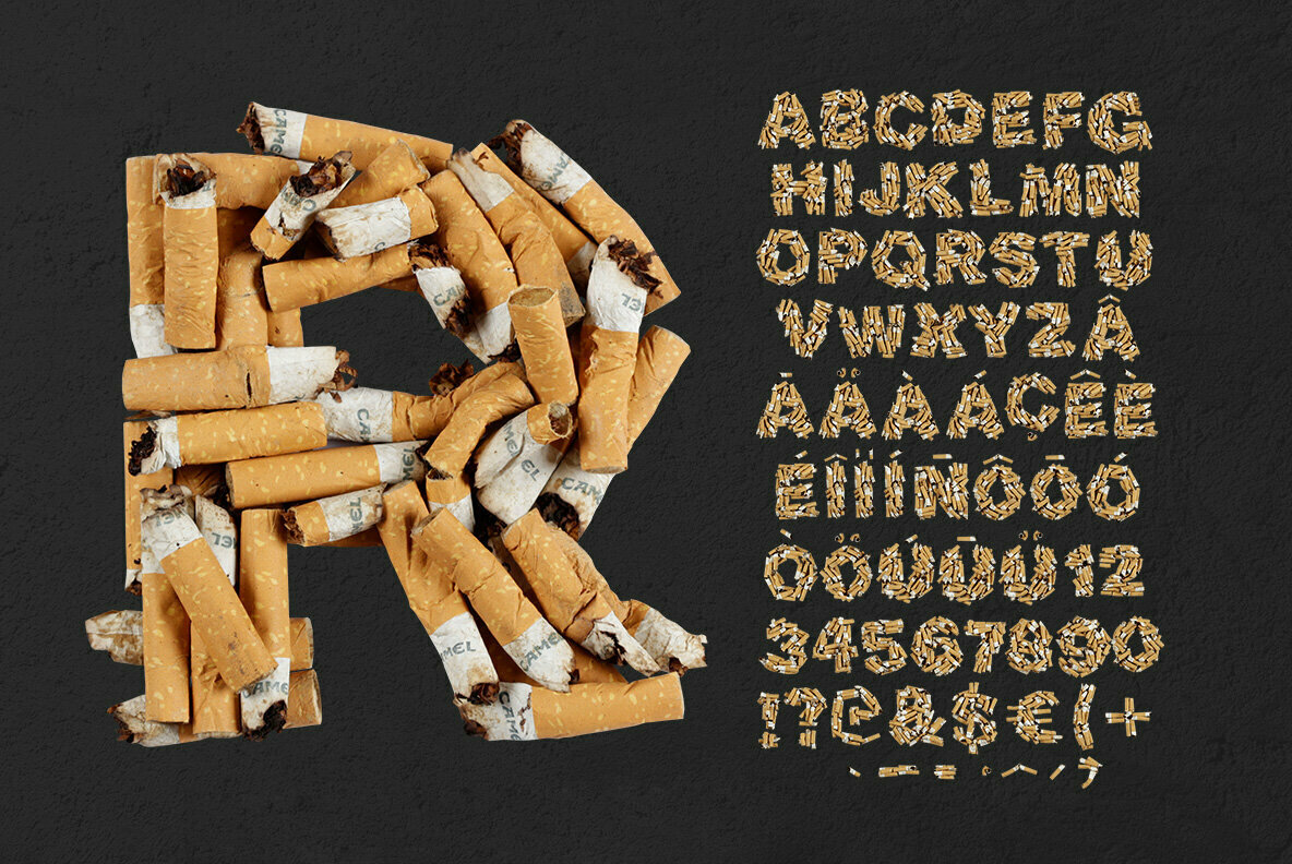Cigarette Butt SVG Font 2