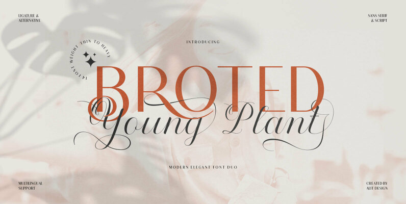 Broted Young Plant Font Duo
