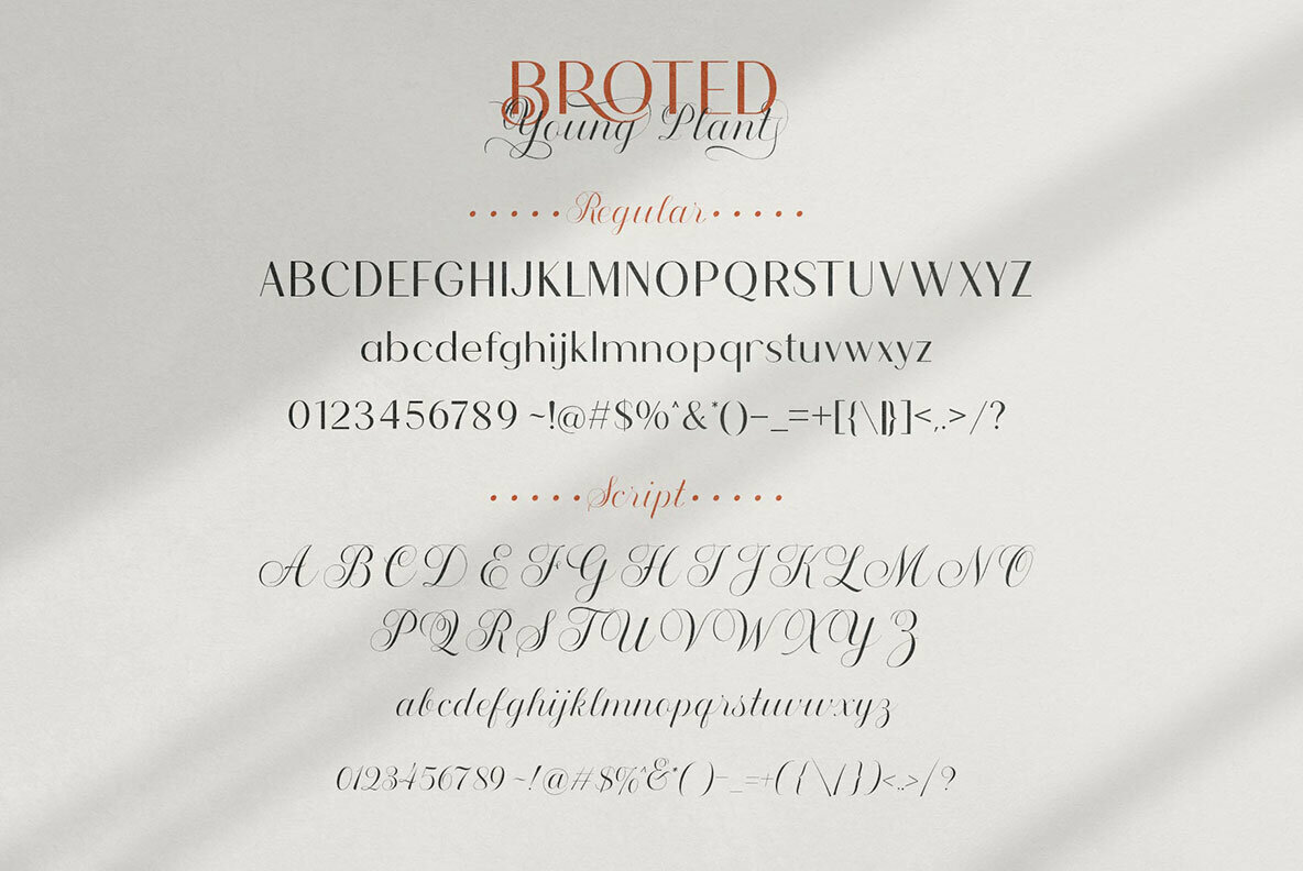 Broted Young Plant Font Duo 5