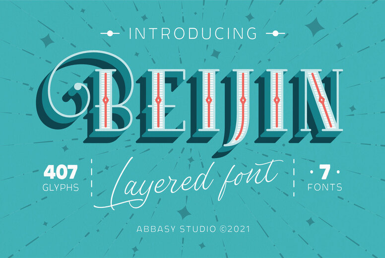 Top 25+ Layered Fonts for Graphic Designers