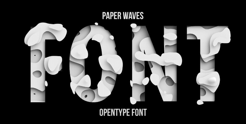 Paper Waves SVG Font