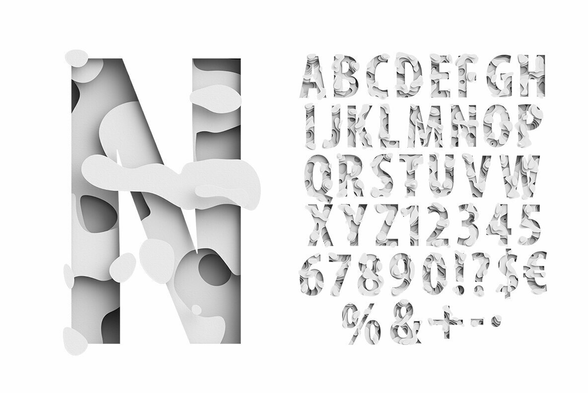 Paper Waves SVG Font 2