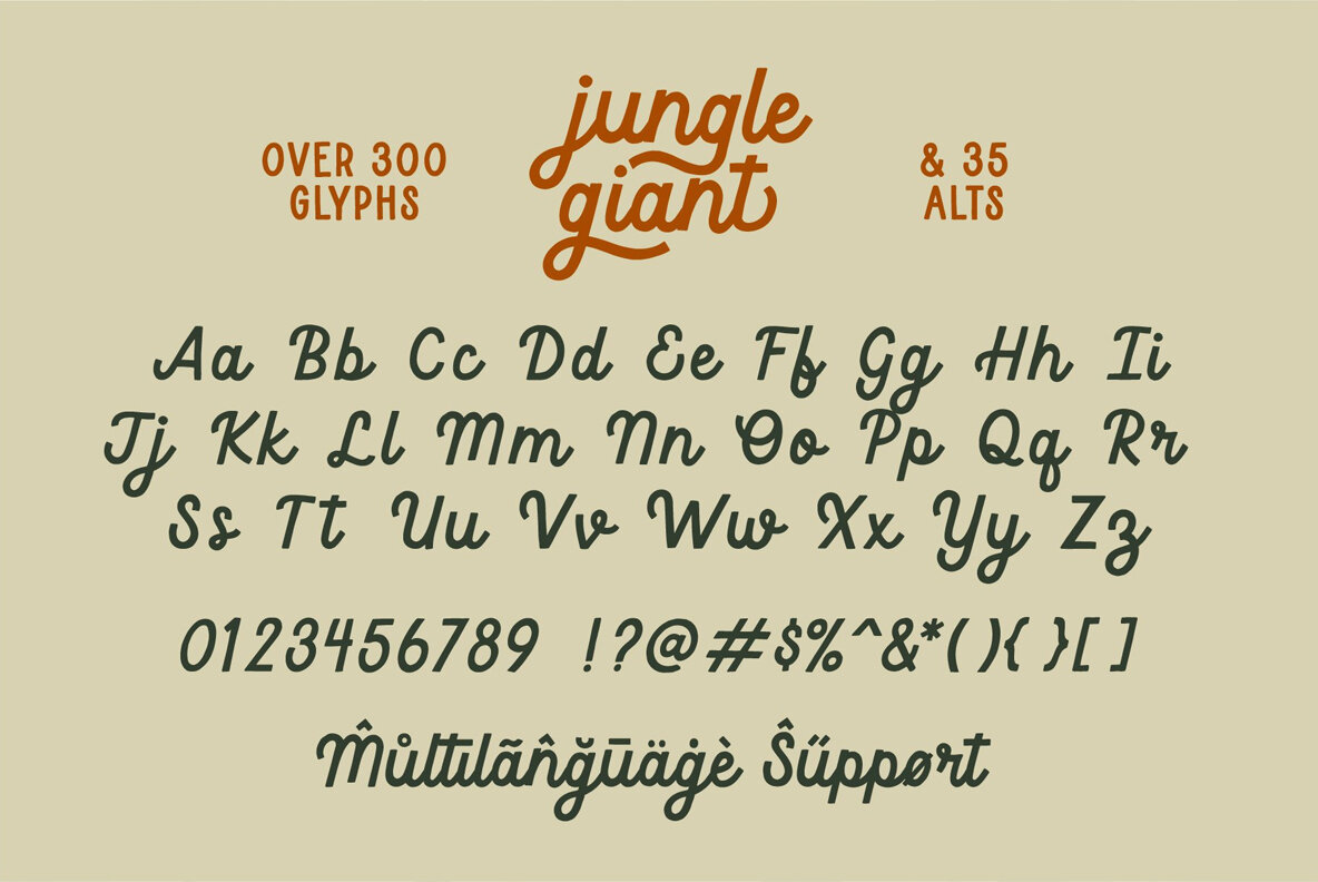 Jungle Giant Font Duo 12