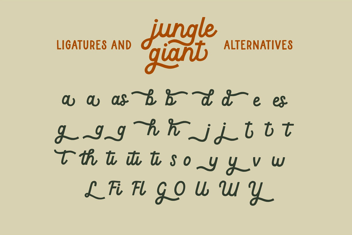 Jungle Giant Font Duo 13