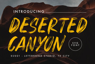 Deserted Canyon   SVG Font