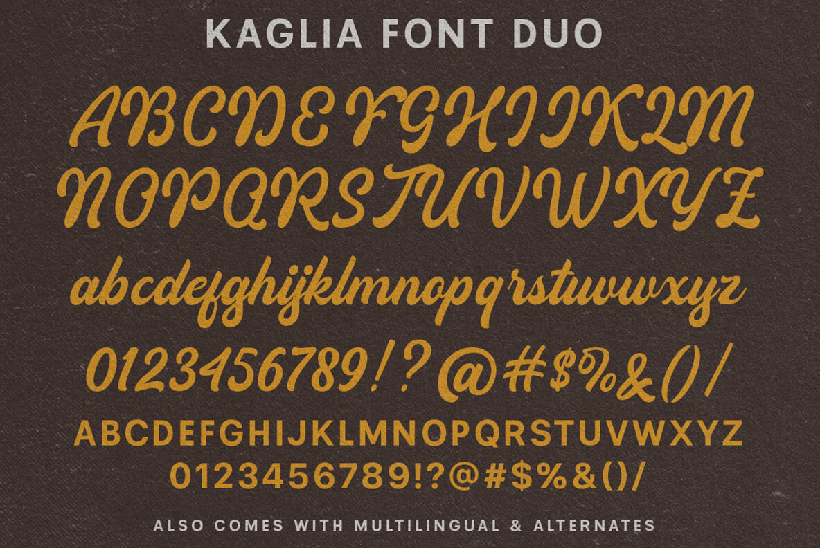 Kaglia Font Duo and Extras 9
